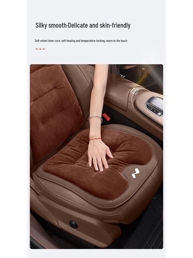 Autumn/Winter L60/L90 Flannel Car Seat Cushion and Backrest Pad for Warmth and Decoration