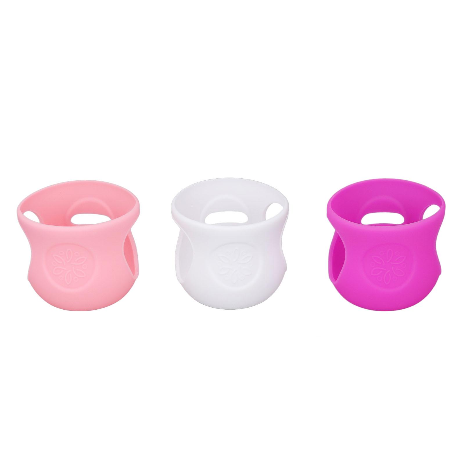 3pcs Glass Baby Bottles Cover Anti Scalding Food Grade Silicone Dishwasher Safe Anti Fall Infant Bottles Cover for 4 Oz Bottles