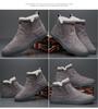 Winter Shoes for Men Leather Boots Warm Plush Leather Casual Shoes Outdoor Snow Boots