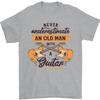 Never Underestimate an Old Man Guitar Mens T-Shirt 100% Cotton