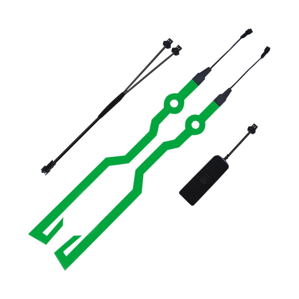 Motorcycle Helmet LED Warning Lights Night Riding Helmet Motor Cold Light Strip EL Waterproof Sticker 4 Flashing Accessories