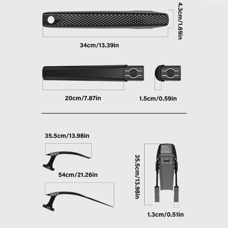 Adjustable Bicycles Mudguard Thicken Wide Front/Rear Mud Guards Quickly Release Bike Mudguard for Mountain Bike Enduring