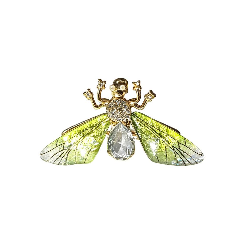 Bienen Brooch Täglich Transparent Flügel Mode Trendig Insekt Damen Zubehör Anstecker Stil Anzug Anti-Exposition Fester Verschluss