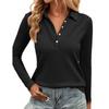 Bluse Donna Top Casual Moda Top a Manica Lunga