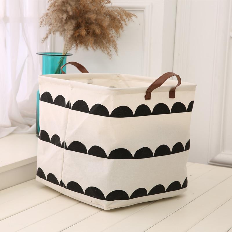 Nordic Fabric Storage Bin With Foldable Design For Home Organization And Toy Storage