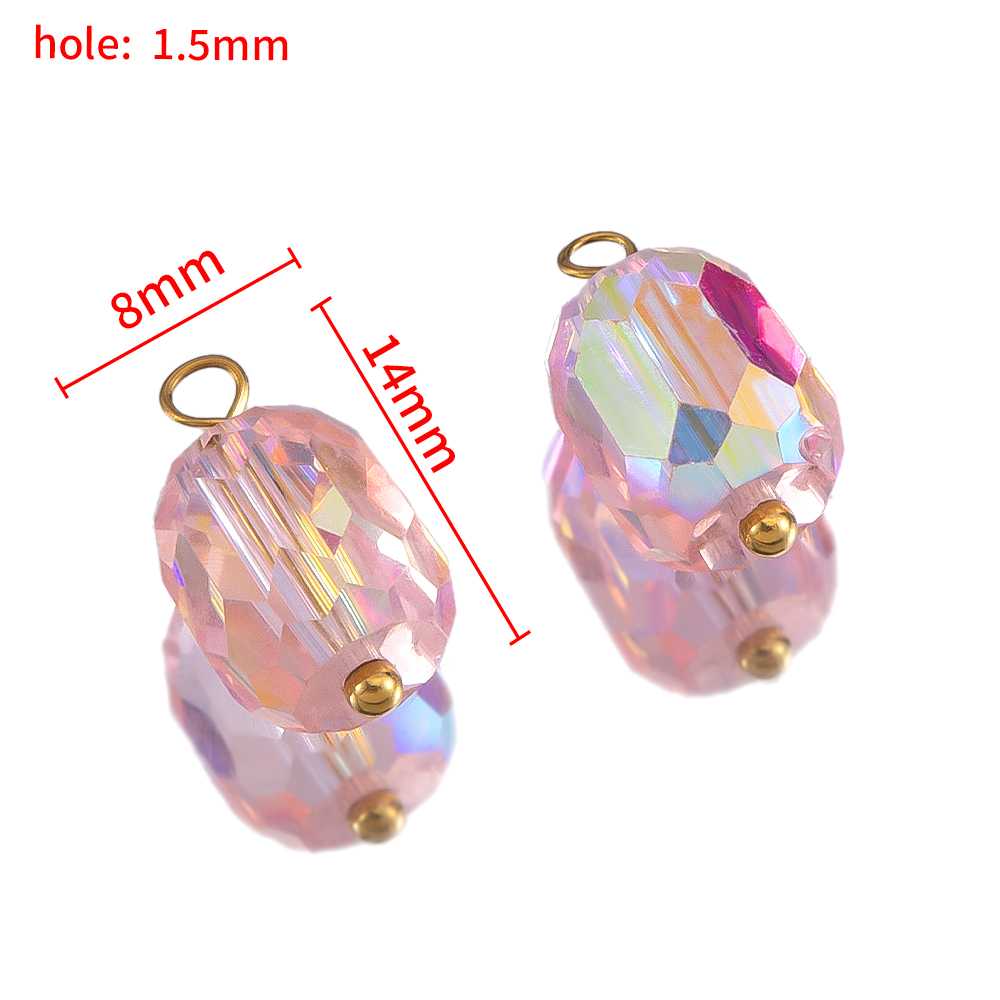 2pcs Gentle Pink Enamel Stainless Steel Charms Rose Flower Starfish Butterfly Necklace Pendant Women DIY Earring Jewelry Making