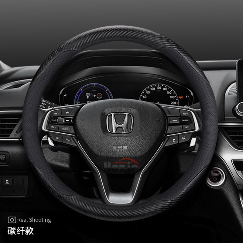Leather Car Steering Wheel Cover for Honda CRV HRV Passport Civic Accord City Fit Pilot 2024 2025 2026 Accessories