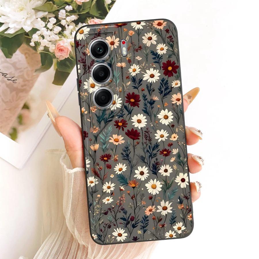 For Tecno Camon 40 Pro 4G Case CM6 Cover bow flower Painted Case Soft Silicone Bumper For Tecno Camon40 4G 40Pro Case Capa