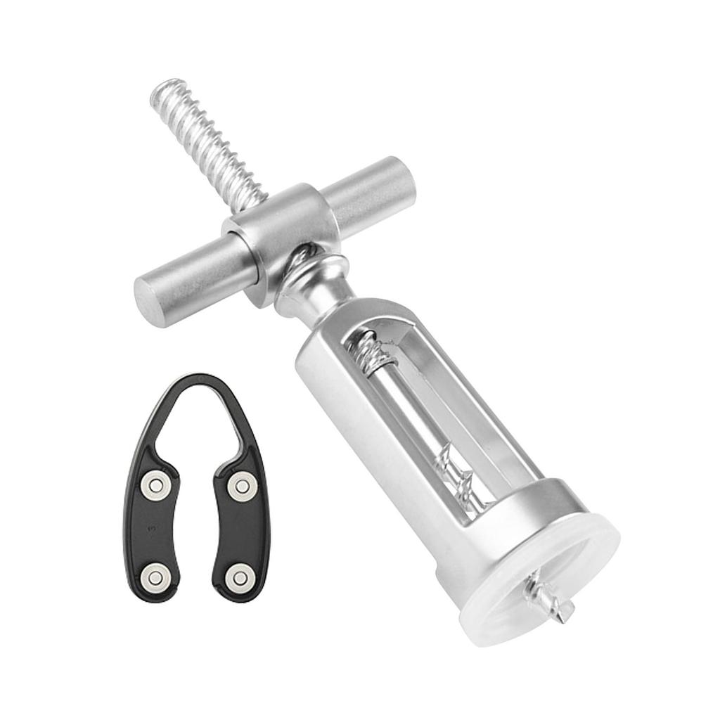 Spiral Cross Corkscrew Zinc Alloy Silver Cork Remover Manual for Restaurant Style C