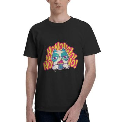 Nonono Eis Katze T-Shirt Vintage Shirts für Männer T-Shirt Shirts Anime Kleidung Täglich Vier Jahreszeiten T-Shirts Männer Kleidung Streetwear