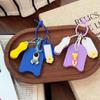 Cartoon Kawaii Surfboard Key Chains with Swimming Charms Blank Name Tags Lightweight Decor for Pencil Case Student Gift