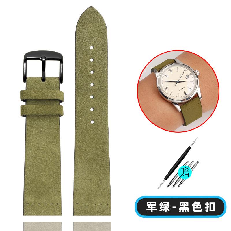 18mm 20mm 22mm Universal Matte Suede Strap For Nomos Mido Oris Seiko Men and Women's Watch Band Soft Retro Style Pin Buckle