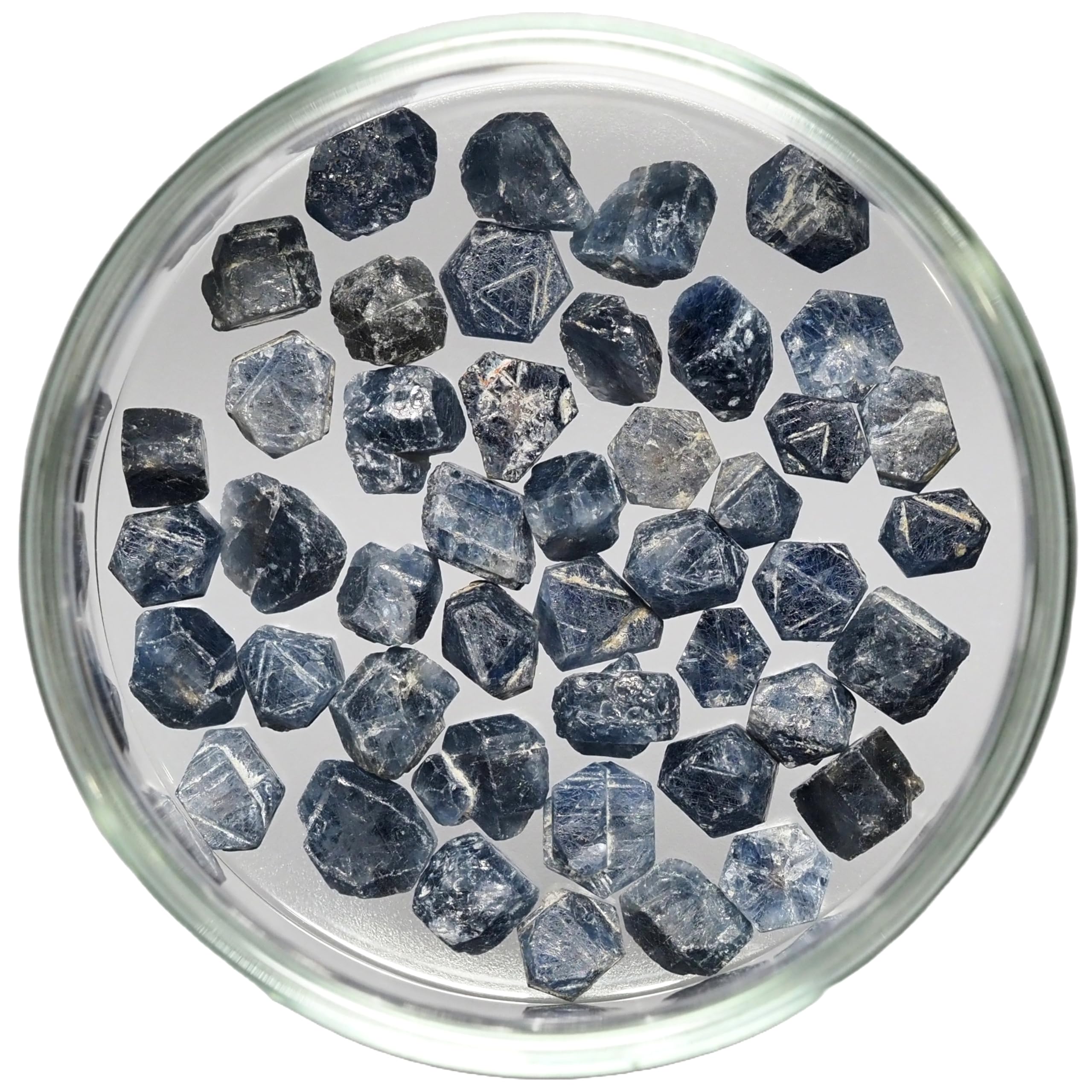

stone Natural mineral sapphire gemstone rough 50ct Sri [N2 Natural] (blue gemstone/sapphire) / (Crystal approx. [approx. 4-6mm/long side], Origin синій