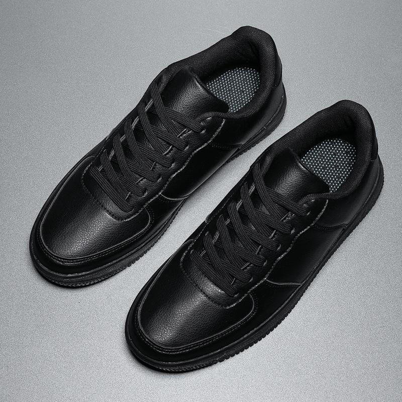 Foreign trade large size 48 white shoes men's and women's primary and secondary school students' casual solid color board shoes men's leather shoe