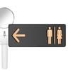 Bathroom Signs for Business Acrylic Restroom Directional Sign Adhesive Toilet Signage for Business Home Office Restaurant