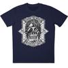 Forever Two Wheels Motorcycle Gangs Skull Biker Vintage Rock Graphic T-Shirt.