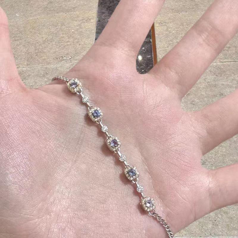 Elegante Geometrische Zirkonia Armband voor Damesmode - Veelzijdig, Trendy Bangle Sieraden