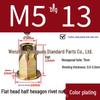 Galvanized Semi-Hex Flat Head Rivet Nut