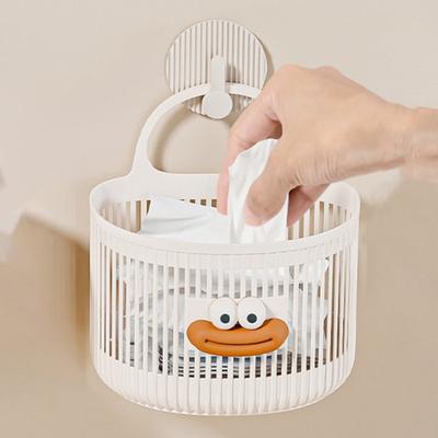 Hanging Basket Wall Mounted Bathroom Storage Basket Moisture-proof Storage Basket for Kitchen Dormitory Bedside Bedroom