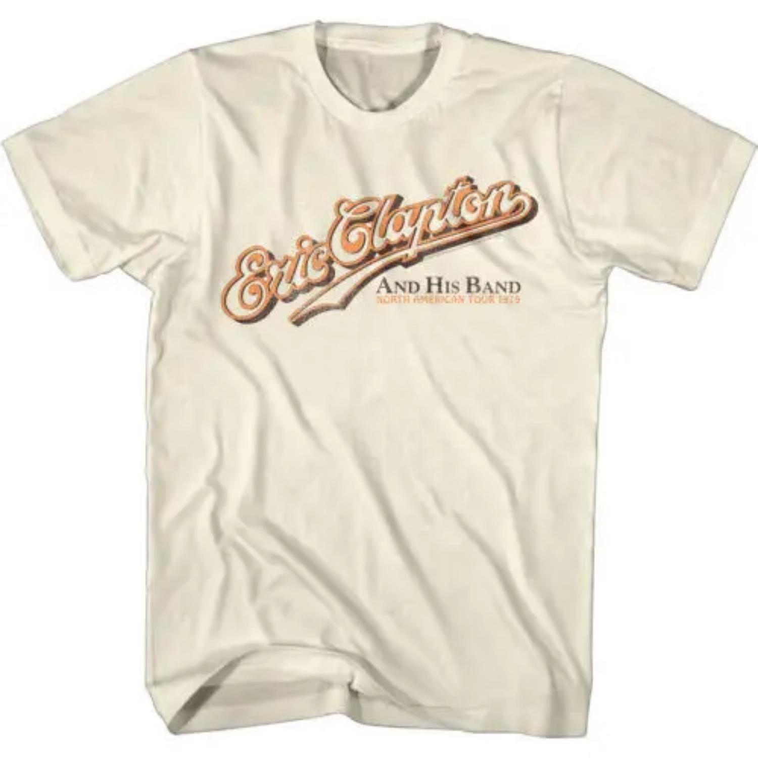 

Eric Clapton and His Band NA Tour 79 Men s T-Shirt Guitar Album Concert Merch S чёрный