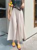 Women's Drape Pleated Wide-Leg Bell Bottoms - Lightweight, Loose-Fit, Slimming Nine-Point Casual Pants for Summer