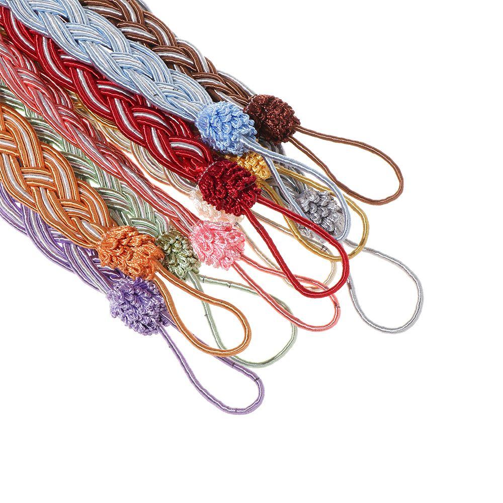 Durable Hold Simple Braided Tiebacks Curtain Holder Rope Tie Backs Satin Voile Strap
