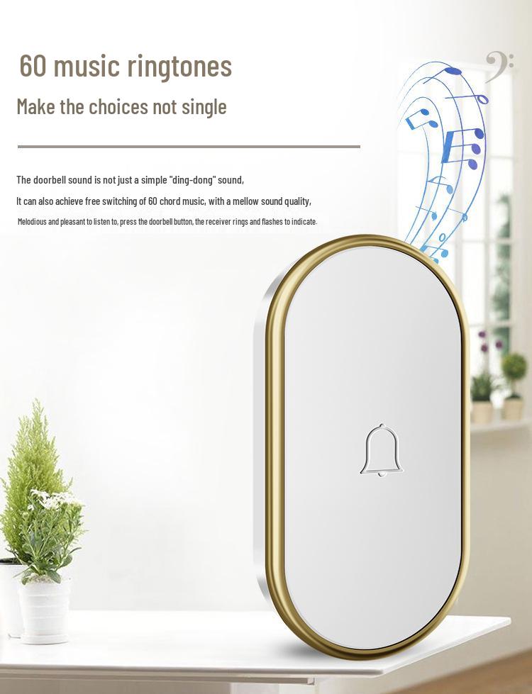 Wireless Long-Distance Smart Doorbell with Waterproof Electronic Pager