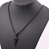 1Pc Arrow Head Pendant Necklace, Black Gold Silver Color Long Chain Jewelry for Women Men