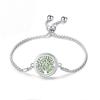 Edelstahl Lebensbaum Aromatherapie Armband - Verstellbar, Öffnungsbares Magnetdesign für ätherische Öle