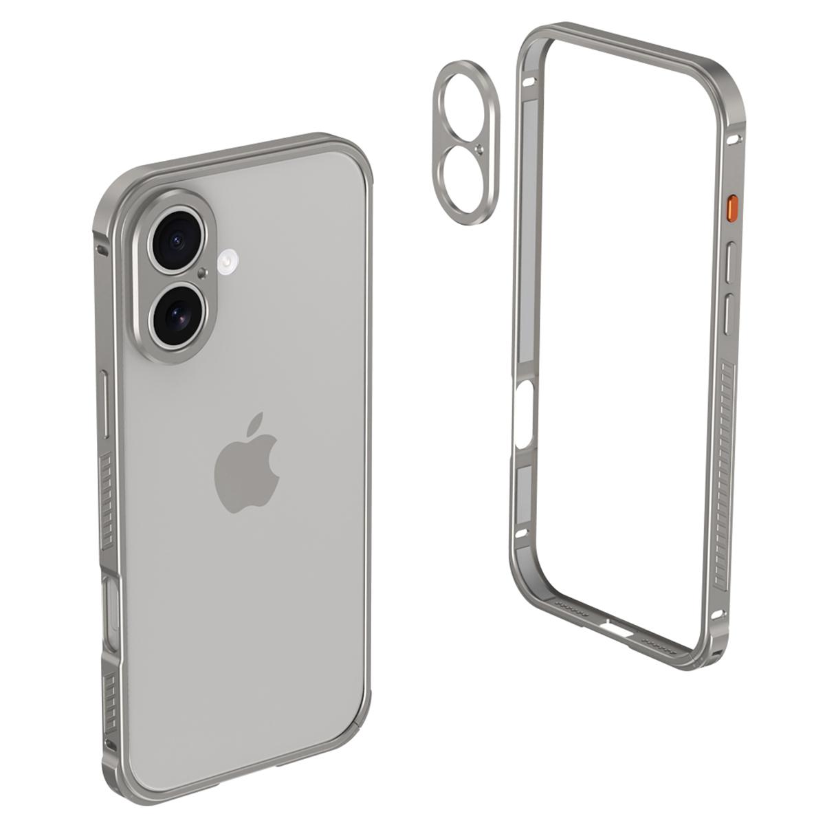 

Для iPhone 17 Чохол для телефону Пряжка-морський коник Алюмінієвий сплав Бампер-кейс з металевою рамкою для камери