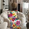4-piece Tropical Floral Leaf and Hibiscus Pattern Pillowcase Set, Suitable for Sofa, Living Room, Bedroom, Insert Not Included