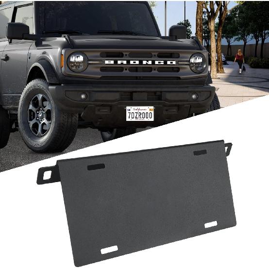 Front License Plate Frame For Ford Bronco, Aluminum Alloy License Plate Mounting Bracket Holder For Ford License Plate Accessories 2024