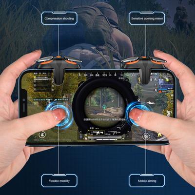 1 para wyzwalacza gier kontroler mobilny konwersja częstotliwości 4 regulowane prędkości połączenie czterema palcami strzelanka do telefonu Gamepad