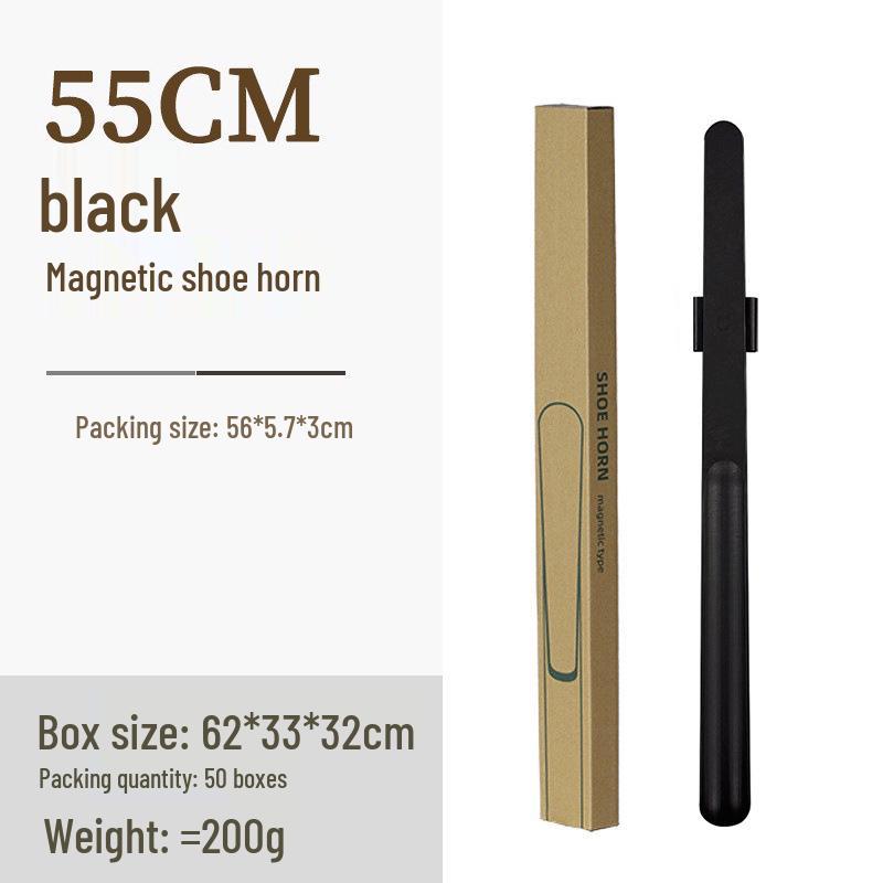 Black Walnut Magnetic Shoehorn: Long Handle Shoe Puller for Pregnant Women, Elderly, and Easy Wear, Premium Solid Wood.
