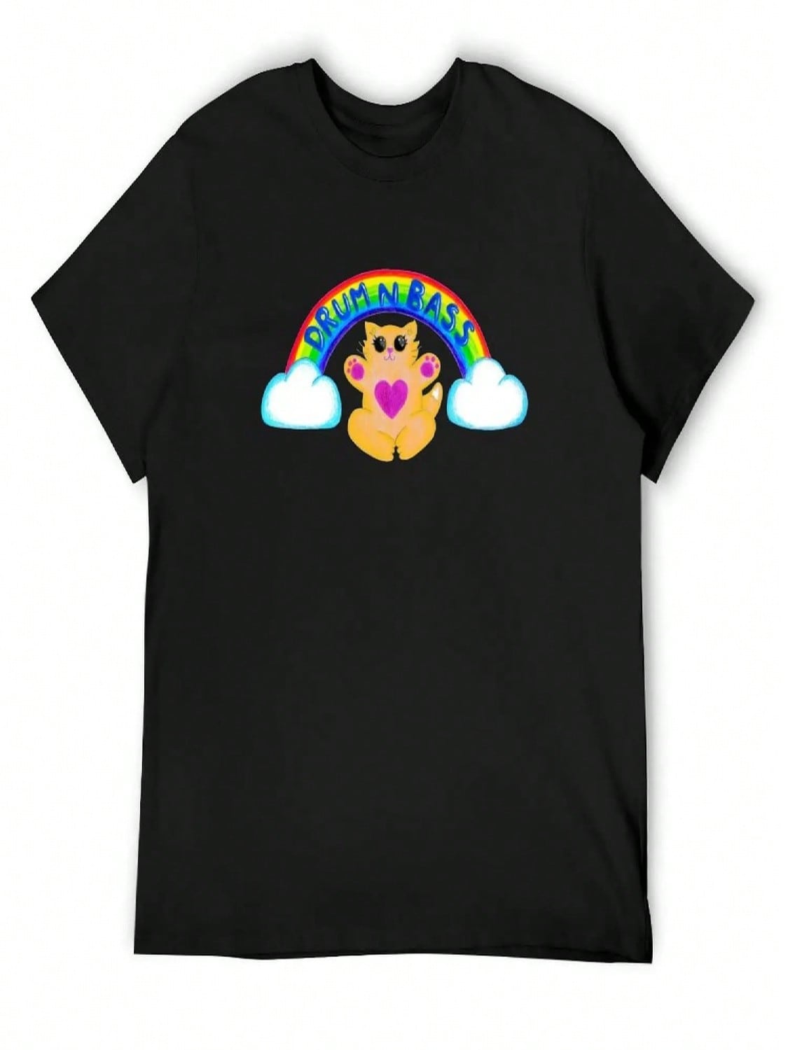 Drum N Bass RainbowKitten T-Shirt Blue Lock Anime Stuff Cheap Stuff unisex Clothes S разноцветный