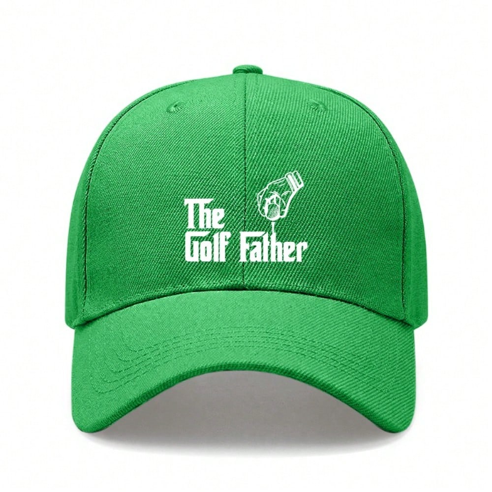 [Golf Dad Hat] The Golf Father Print Polyester Adjustable Breathable Casual Outdoor Sports Baseball Cap For Golf Lovers Men Women
