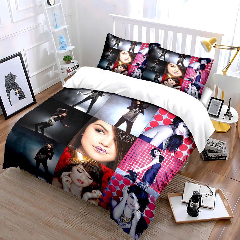 Brunette Glam Fashion Collage Bedding Duvet Cover Set Duvet Cover Pillowcases  (1*Duvet Cover 2*Pillowcases, without duvet insert)