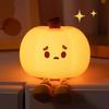 Halloween Pumpkin Night Light Soft Glow Timer Function Cordless Rechargeable Dimmable Silicone Bedside Lamp Party Decor
