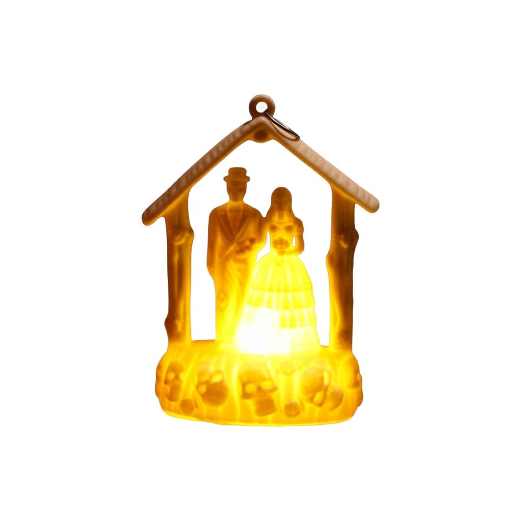 LED Ghost Candle Light Skeleton Bridegroom Electronic Candle Halloween Decorative Prop for Indoor Outdoor Use