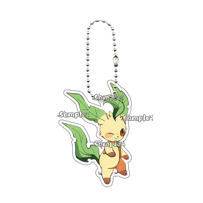PKM Umbreon Jolteon Glaceon Vaporeon Eevee Anime Cartoon Accessory Acrylic Keychain Backpack Decoration Charm Pendant Gifts Toys