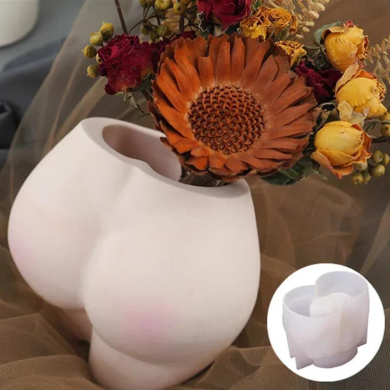 Silikonová forma na vázu | Sada pro kutily z pryskyřičných krystalů a epoxidu | Váza, držák na pero a umělecké zrcadlo