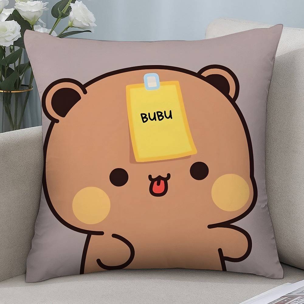 Cartoon Cute Bubu Dudu Pillow Case Short plush Doublesided Print Square Throw Pillow Covers Sofa Home Cushion Decor