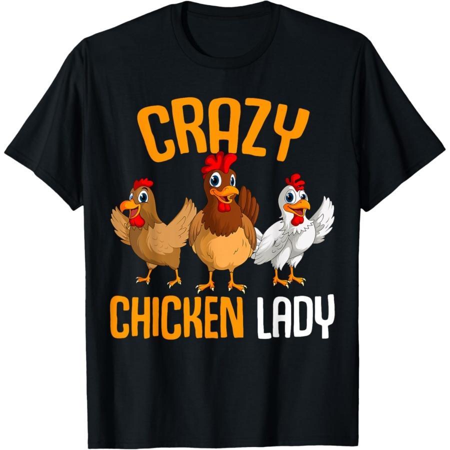 

Crazy Chicken Lady Women Chicken T-Shirt XXXXXL чорний