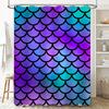 Rainbow Fish Scale Shower Curtain Bath Home Decor Waterproof Printed Fabric Size Options Available Free Shipping World Wide