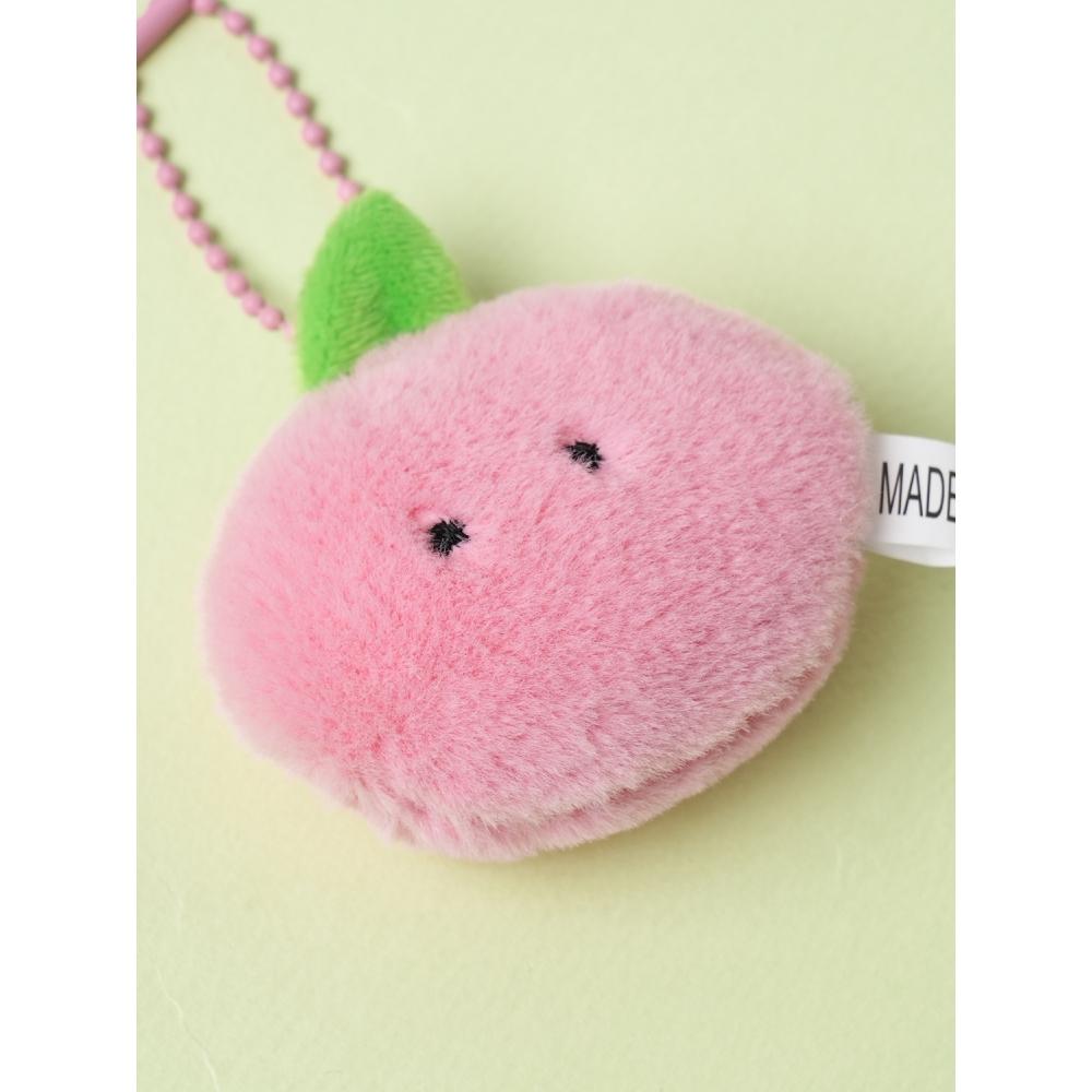 Daiso Peach Plush Keyring