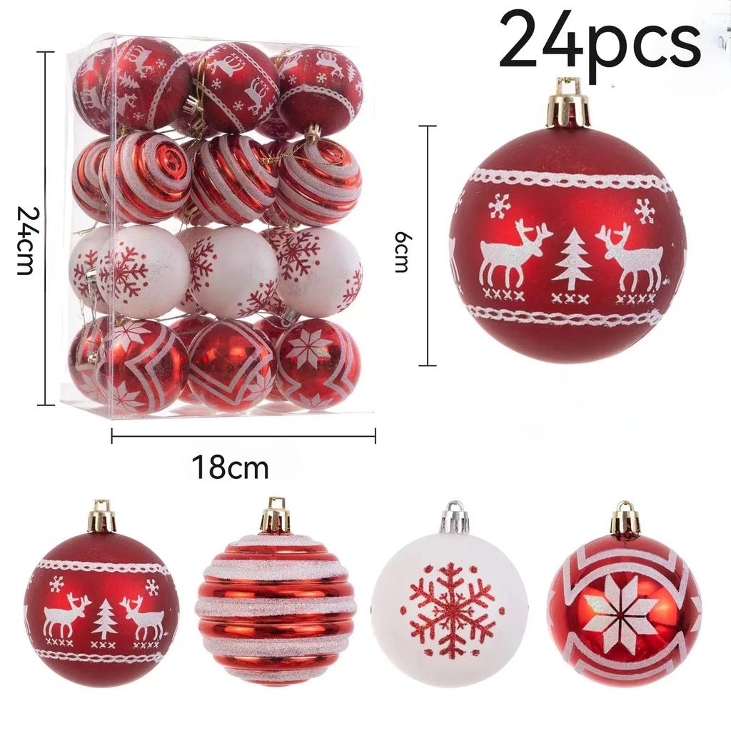 Bola de Natal Decoração de Árvore de Natal Enfeites Pendentes para Decoração de Casa Ano Novo 2024 Navidad Bola Pendente Acessórios