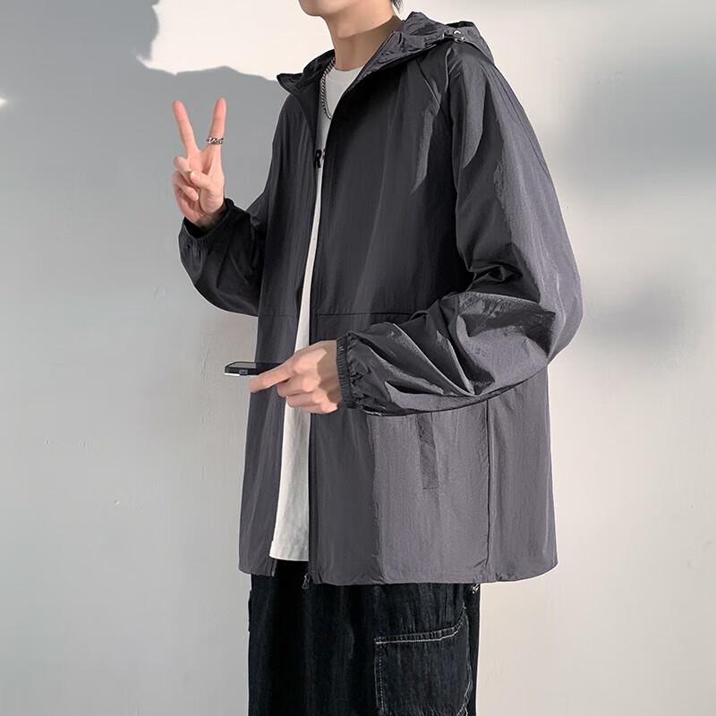 Hengyuanxiang Men s Lightweight Quick-Dry Sun Protection Jacket