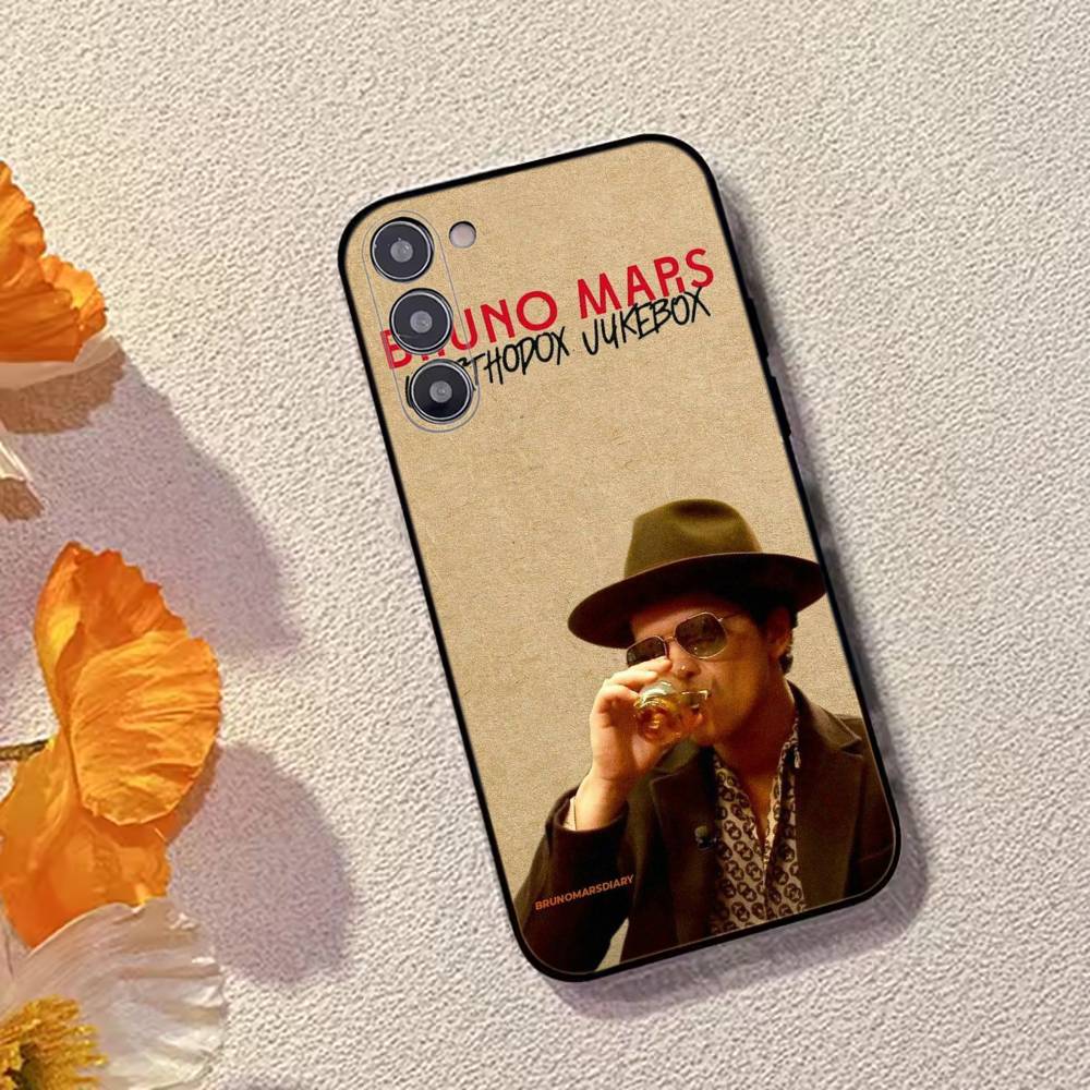 Singer Bruno M-Mars Phone Case Black Silicone Soft For Samsung Galaxy A73,A72,A71,A70,A53,A52,A51