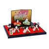 Osaka Choseido Hina Compact Miniature for Hinamatsuri Elegant Black Base Doll, Doll, (Girl's Day), Ceramic,
