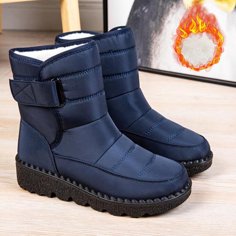 Fashion Snow Boots Woman Plus Size Shoes Woman Platform Women Shoes Plush Waterproof Mid High Boots Casual Boots Women Botas Mujer